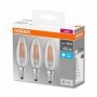 3 Becuri LED Osram Base Classic B, E14, 4W (40W), 470 lm, luminaneutra(4000K), cu filament