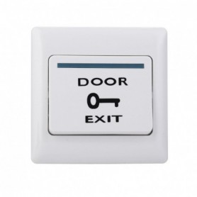 Buton de iesire incastrabil din plastic, ND-EB02A, fara LED Iesire contact: NO/NC, tensiune 220V, 300mA, auto reset, culoare alb
