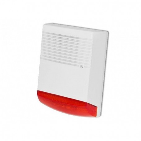 Sirena de exterior cu flash BS-OS359 ABS Housing Water proof: IP55 Inside Metal Cover for Double Protection Positive/Negative Si