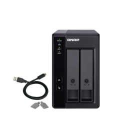 Extensie USB QNAP TR-002 2-Bay, 2.5/3.5 SATA 6Gbps HDD (neincluse), 1xUSB3.11 (type-c), tower, PSU adaptor 36W, garantie 2 ani