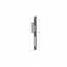 Electromagnet fail lock YALE YB17-12D-LR, 12Vcc, consum redus, 230mA, contact monitorizare, include placa suport lunga.