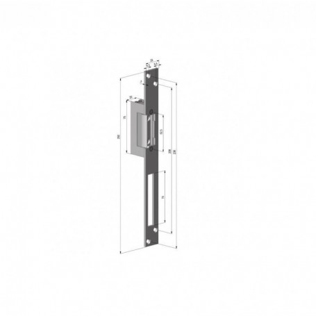 Electromagnet fail safe YALE YB37-12D-L, 12Vcc, 180mA, include placa suport lunga.