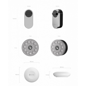 Yala Smart Lock Ezviz CS-DL01S/DL01CP/A3-BK Conexiune:Bluetooth ( sepoate bloca/debloca din Ezviz APP)Prin conectarea la gateway