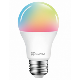 Bec LED RGB inteligent EZVIZ LB1 Color, Wi-Fi, E27, 8W, 806 lm, lumina alba si colorata, clasa energetica F