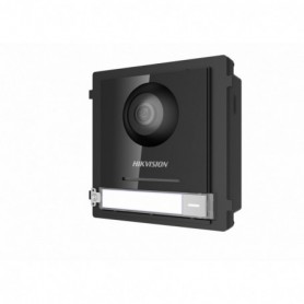 Panou videointerfon modular de exterior Hikvision DS-KD8003-IME1/EU 1 xbuton apelare, camera video wide angle 180° Fish eye 2MP 