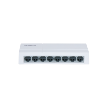 Switch Dahua 8 porturi Unmanaged, PFS3008-8ET-L, Interfata: 8 x 10/100 Mbps, Capacitate: 1.6 Gbit, Packet Forwarding Rate: 1.190