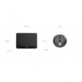 Vizor electronic Ezviz cu sonerie  CS-HP4 Senzor camera: 1/3" Progressive Scan CMOS Lentila:  2.0 mm @ F2.2, visual angle (diago