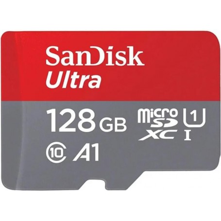 Card de Memorie MicroSDXC SanDisk Ultra, 128GB, Clasa 10, R/W speed: up to 100MB/s/, 90MB/s, include adaptor SD (pentru telefon)