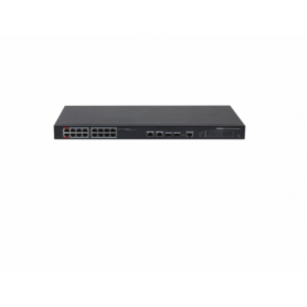 Dahua Managed switch 16 porturi PFS4218-16ET-240, Interfata: 16 x RJ45 - 10/100 Base-T (14 PoE (802.3af/at) + 2 Hi-PoE / PoE (80