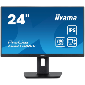 IIYAMA Monitor LED XUB2492QSU-B1 23.8" IPS 2560 x 1440 @100Hz 300 cd/m² 1000:1 0.5ms HDMI DP USB-Hub 	height, swivel, tilt, pivo