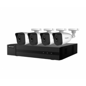 KIT IP 4x CAMERE BULLET 4MP IPC-B140H(2.8 mm) + 1x NVR 8PoE HIWATCH HWN-2108MH-8P