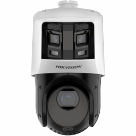 Camera de supraveghere IP TandemVu 6+4MP 25X Colorful & IR Panoramic & PTZ Hikvision DS-2SE4C425MWG-E/26(F0), lentila bullet fix