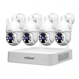 Sistem de supraveghere video 4 camere wireless 2MP 1080P SriHome NVS011-IPC059