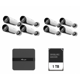 Kit supraveghere video Milesight 8 buc camera MS-C2964-UPD + 1 buc NVR MS-N1008-UPC