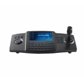 Tastatura de control Hikvision DS-1100KI(B) pentru camere speed dome, display  7" LCD, 4D joystick, suporata 32 utilizatori si 4