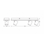 Spot LED triplu ajustabil Ledvance DECOR MARS, 41W, 3100 lm, lumina calda (3000K), IP20, 558mm, Alb, clasa energetica F
