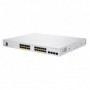 Switch  CISCO CBS250-24FP-4X, 24 PORTURI 10/100/1000, 4 x SFP, POE: 370W, Buffer: 1.5 Mb, Flash 256Mb, CPU: 800 MHz ARM , DRAM: 