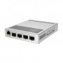 Mikrotik Cloud Router Switch, CRS305-1G-4S+IN 4XSFP+, 1XGE, dual DCJacks, for high speed ring topology Five-port desktop switch 