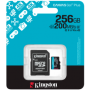 KINGSTON 256GB microSDXC Canvas Go Plus Gen4 200MB/s A2 U3 V30 Card + Adapter
