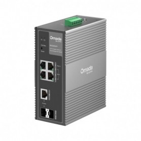 Switch Industrial Easy Managed, 6 porturi:4× Gigabit RJ45 Ports (1× PoE++, 3× PoE+), 1× Gigabit Combo RJ45/SFP Slot, 1× Gigabit 