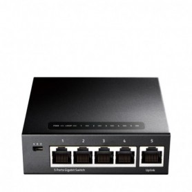 CUDY 5-Port Gigabit Ethernet Switch, 5 10/100/1000M RJ45 Ports, IGMP Snooping, Loop Detection/Prevention, 802.1p/DSCP QoS, Deskt
