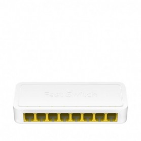 CUDY 8-Port 10/100 Mbps Desktop Switch, 8 10/100M RJ45 Ports, Loop Detection, Desktop Plastic Case, Power Saving, Plug & Play, W