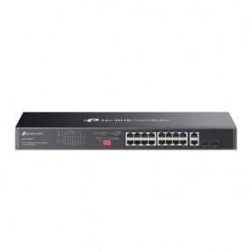 Omada 18-Port Gigabit Rackmount  Switch with 16-Port PoE+ PORT: 16× Gigabit PoE+ Ports, 2× Gigabit Non-PoE Ports, 2× Combo Gigab