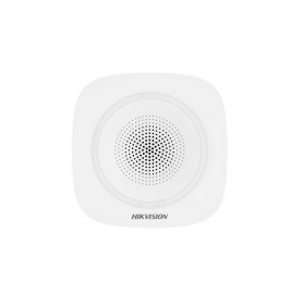 Sirena interior wireless AX PRO Hikvision DS-PS1-I-WE(B)-R(Red Indicator) 868MHz two-way Tri-X wireless technology, distanta com