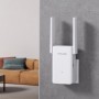 AX3000 Wi-Fi Range Extender SPEED: 574 Mbps at 2.4 GHz + 2402 Mbps at 5 GHz SPEC: 2× Fixed External Antennas, 1× Gigabit Port, W