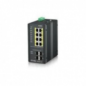 Zyxel RGS200-12P-ZZ0101F 12-port GbE Managed PoE Switch, Layer2, 8 ports100/1000 Mbps PoE, 4 ports Gigabit SFP.
