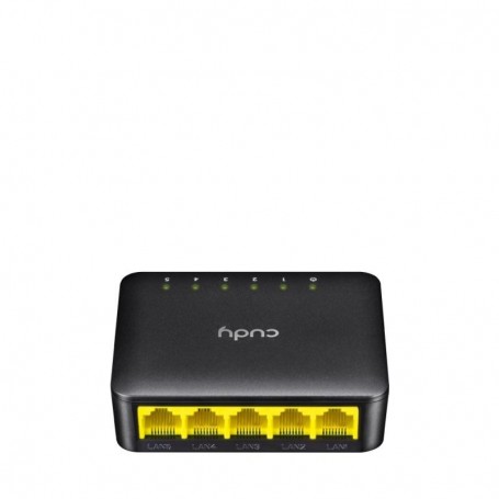 CUDY 5-Port Gigabit Desktop Switch, 5 10/100/1000M RJ45 Ports, IGMP Snooping, Loop Detection/Prevention, 802.1p/DSCP QoS, Deskto