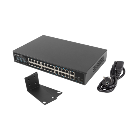 Switch  24x 1 Gb PoE+ / 2x Gb / 2x SFP, rack 19", Gigabit Ethernet, 360W