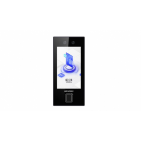 Terminal de access control cu recunoastere faciala si amprenta Hikvision DS-K1T344MBFWX-E1, capacitate de stocare: 3000 memorie 