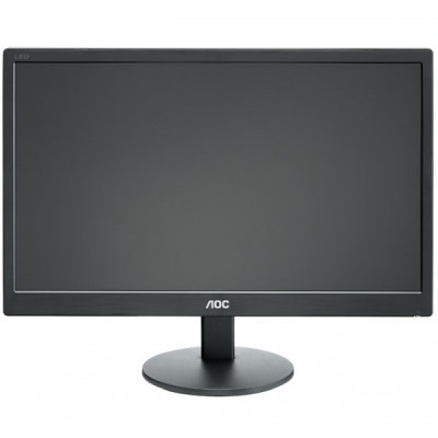 AOC Monitor LED E2070SWN (19.5'', TN, 16:9, 1600x900, 5 ms, 600:1, 20M:1, 90/50, 200 cd/m2, VGA, Tilt: -3/+10, VESA) Black