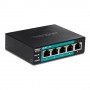 Switch 4 porturi Fast Ethernet Long Range 250m PoE+ 60W, 1 port Fast Ethernet - TRENDnet TE-FP051