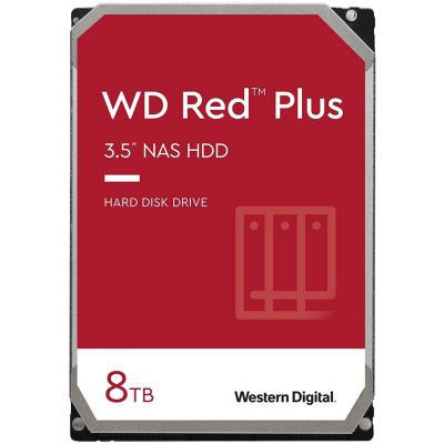 HDD NAS WD Red Plus (3.5'', 8TB, 256MB, 7200 RPM, SATA 6 Gb/s)