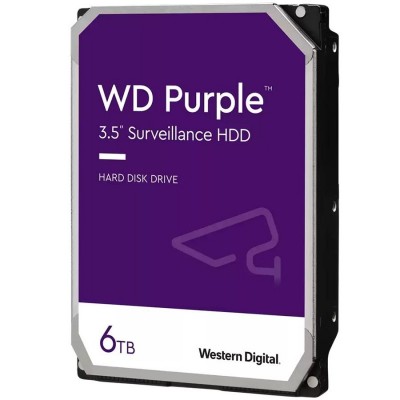 HDD AV WD Purple (3.5'', 6TB, 256MB, 5400 RPM, SATA 6Gbps)