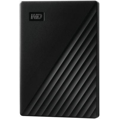HDD Extern WD My Passport 1TB, 256-bit AES hardware encryption, Backup Software, Slim, USB 3.2 Gen 1 Type-A up to 5 Gb/s, Black