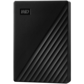 HDD Extern WD My Passport 4TB, 256-bit AES hardware encryption, Backup Software, Slim, USB 3.2 Gen 1 Type-A up to 5 Gb/s, Black