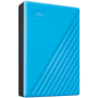 HDD Extern WD My Passport 4TB, 256-bit AES hardware encryption, Backup Software, Slim, USB 3.2 Gen 1 Type-A up to 5 Gb/s, Blue S