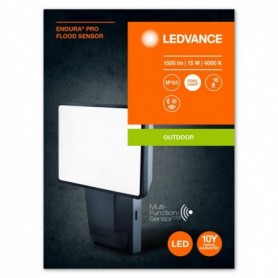 Proiector LED cu senzor de miscare si lumina Ledvance FLOODLIGHTENDURAPRO, 15W, 220-240V, 1500 lm, lumina neutra (4000K), IP55/I