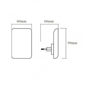 Lampa de veghe Ledvance LUNETTA Glow White cu senzor de lumina, 0.28W, 5lm, lumina calda (3000K)