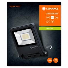 Proiector LED Ledvance ENDURA FLOOD, 20W, 220-240V, 1700 lm, luminaneutra (4000K), IP65, 153x133x34mm, aluminiu, Gri