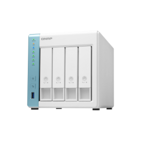 NAS QNAP 431K 4-Bay cu licenta Acronis inclusa, CPU Annapurna Labs Alpine AL-214 1.7GHz Quad Core, RAM 1GB, 2.5"/3.5" SATA 6Gbps