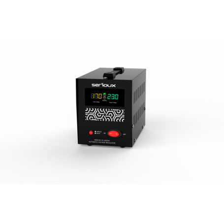 Stabilizator de tensiune Serioux Relay 101-2000VA, putere 2000VA/1200W, tip releu, transformator toroidal, interval tensiune int
