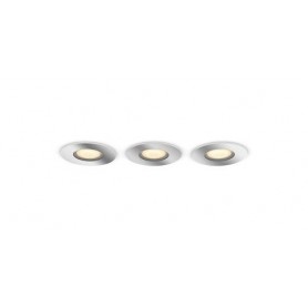 3 Spoturi LED incastrate Philips Hue Adore Bathroom, Bluetooth, 3xGU10 ,3x5W, 1050 lm, lumina alba (2200-6500K), IP44, 9cm, Crom