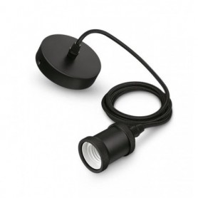 Pendul Philips Modern Black, E27, max. 40W, textil/Metal, IP20, Ø169mm ,cablu 2m