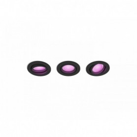 3 Spoturi LED RGB incastrate Philips Hue Centura, Bluetooth, GU10, 3x5.7W, 1050 lm, lumina alba si color (2000-6500K), IP20, 9cm