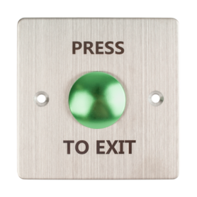 Buton de iesire incastrabil, mecanicFMB-B-25SS-2-GN contact NO/NC din inox,suprafata de apasare mare, culoare verde