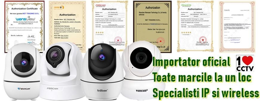 Camere de Supraveghere WIFI - interior, exterior, PTZ | 1CCTV.ro